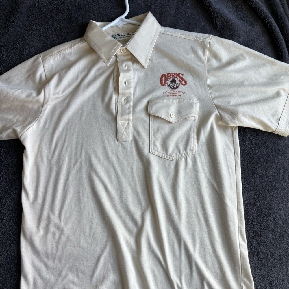Orvis Men's Cream Polo Shirt